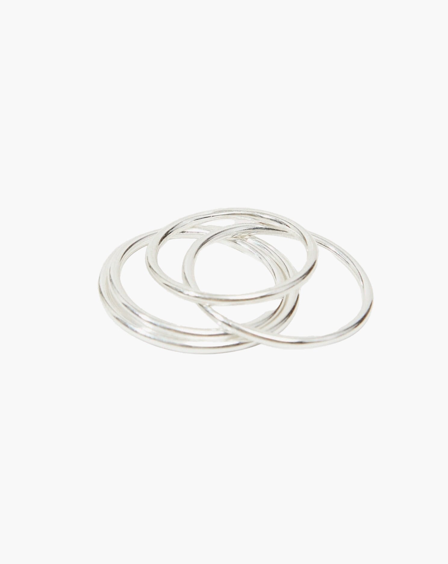 Thin Stacker Ring in Silver